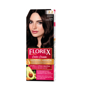 Plaukų dažai FLOREX 2.2 (tamsus kaštonas).
